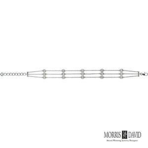 2.00 Carat Natural 3 Rows Diamond Bracelet